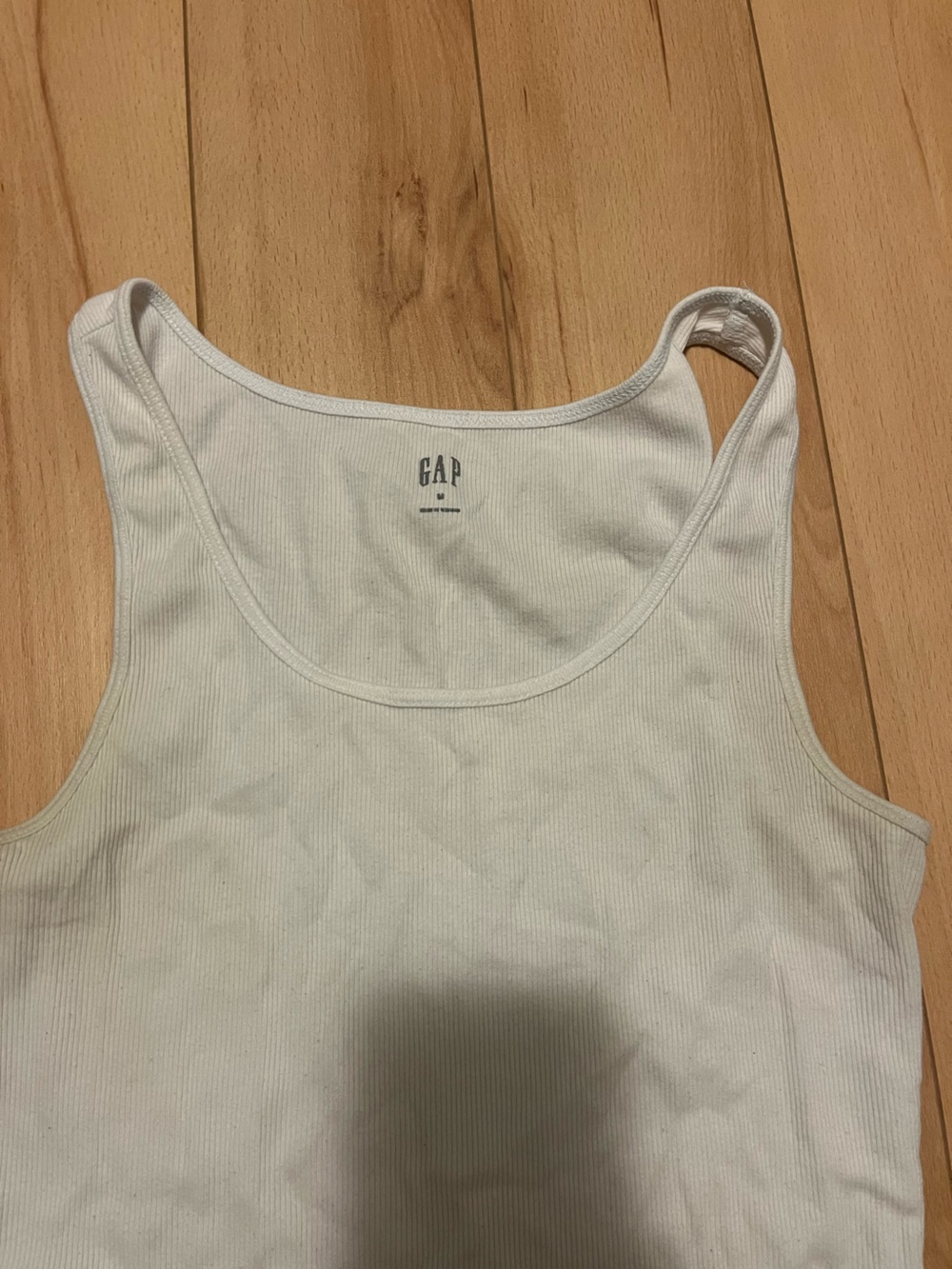GAP White Ribbed Tank Top